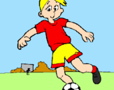 Disegno Giocare a calcio pitturato su  TOTTI