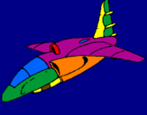 Disegno Nave in fase di atterraggio pitturato su Filippo 3 anni