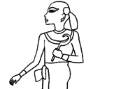 Disegno Piccolo faraone  pitturato su susy