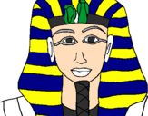 Disegno Tutankamon pitturato su sofi