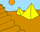 Disegno Piramidi pitturato su Elisa
