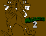 Disegno Madagascar 2 Manson & Phil 2 pitturato su samuel loris russo