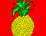 Disegno ananas  pitturato su giorgy