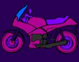 Disegno Motocicletta  pitturato su jasmine