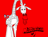 Disegno Madagascar 2 Melman pitturato su  n.lkà-è 
