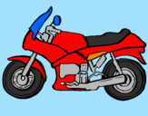 Disegno Motocicletta  pitturato su Giovanni