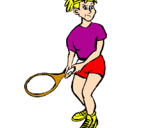 Disegno Ragazza che gioca a tennis  pitturato su Mariafrancesca