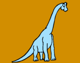 Disegno Branchiosauro  pitturato su Massimo C