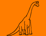 Disegno Branchiosauro  pitturato su ANDREA