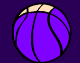 Disegno Pallone da pallacanestro pitturato su r64