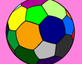 Disegno Pallone da calcio II pitturato su sofia