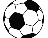 Disegno Pallone da calcio II pitturato su mirko