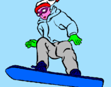 Disegno Snowboard pitturato su ANDREA