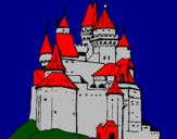 Disegno Castello medievale  pitturato su tinky winky