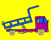 Disegno Camion da carico  pitturato su giovanni
