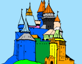 Disegno Castello medievale  pitturato su CASTELLO SFORZESCO