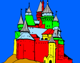 Disegno Castello medievale  pitturato su GIANLUCA
