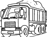 Disegno Camion da carico  pitturato su elia