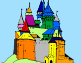Disegno Castello medievale  pitturato su vincenzo