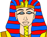 Disegno Tutankamon pitturato su Mirko