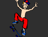 Disegno Skateboard pitturato su messi 10