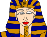 Disegno Tutankamon pitturato su giovanna