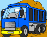 Disegno Camion da carico  pitturato su LEONARDO