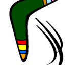 Disegno Boomerang pitturato su cecilia