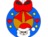 Disegno Decorazione natalizia  pitturato su itaria