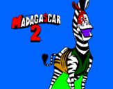 Disegno Madagascar 2 Marty pitturato su ALESSIO
