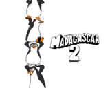 Disegno Madagascar 2 Pinguino pitturato su marty the best