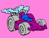 Disegno Auto di Formula 1  pitturato su alessia