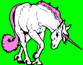 Disegno Unicorno brado  pitturato su anna     cerini