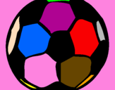 Disegno Pallone da calcio pitturato su farfi99