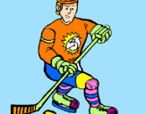 Disegno Giocatore di hockey su ghiaccio pitturato su Giulio
