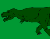 Disegno Tyrannosaurus Rex  pitturato su noemi