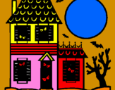 Disegno Casa del terrore  pitturato su luigi