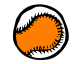 Disegno Palla da baseball  pitturato su chiara