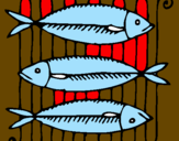 Disegno Pesce pitturato su nicolò_pesci