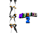 Disegno Madagascar 2 Pinguino pitturato su Fransisc