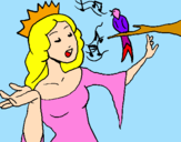 Disegno Principessa che canta pitturato su Camilla