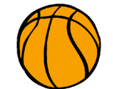Disegno Pallone da pallacanestro pitturato su elia drudi