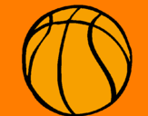 Disegno Pallone da pallacanestro pitturato su aLESSIA
