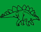 Disegno Stegosaurus  pitturato su massimo