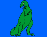 Disegno Tyrannosaurus Rex pitturato su jacopo