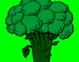 Disegno Broccoli  pitturato su clipto
