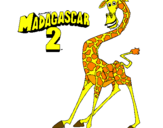 Disegno Madagascar 2 Melman pitturato su roberto