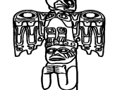Disegno Totem pitturato su m