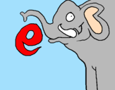 Disegno Elefante  pitturato su winny the pooh