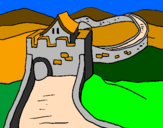 Disegno La Grande Muraglia pitturato su dragon
